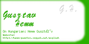 gusztav hemm business card